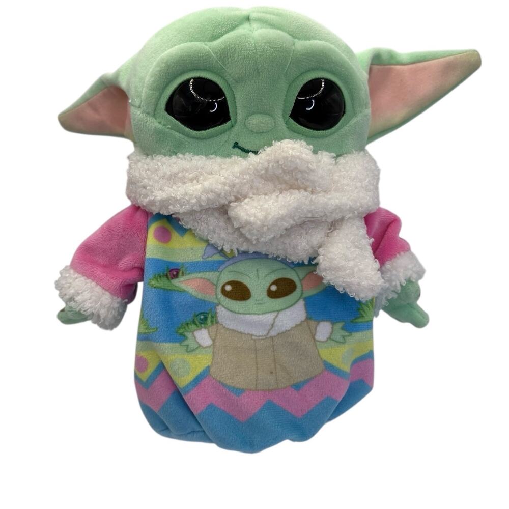 Star Wars Grogu Baby Yoda Plush Holiday Sweater Scarf 8” Lucasfilm